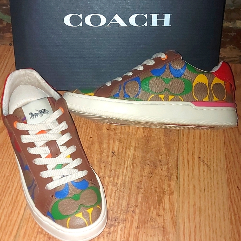 🌈 Rainbow Signature Low Top Coach Shoes